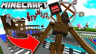 SIREN HEAD &Uuml;BERFALLT UNSEREN JAHRMARKT in Minecraft