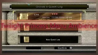 1 Hour of Twilight Princess Menu | Ninendo Wii Ambience