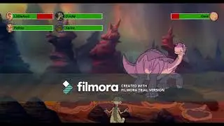 Littlefoot vs. Cera with healthbars