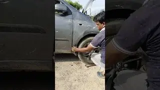 old Hyundai i10 door fender gap setting easy #shortvideo 🥰👏