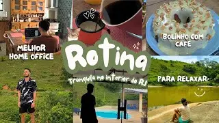 Rotina tranquila no interior do RJ 🌿 home office, café e descanso! Um lugar para se desconectar ☀️