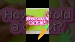 How to Fold a Carrot 🥕   | Easy Origami for Kids