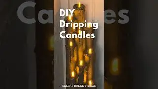 These DIY Dripping Candles are easy to make! Grab some pool noodles and hot glue and have at it! 🕯️