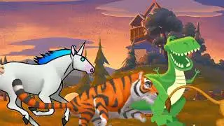 Animal stampede crossover 🐅 | animal race | animal | Cartoonickids