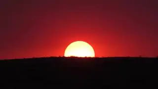 The Sun Setting into the Arizona Desert.