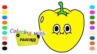 Easy Drawing & Coloring Capsicum for Kids