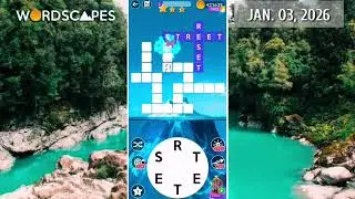 Wordscapes Daily Puzzle January 3, 2026 gameplay | Answers | Solution