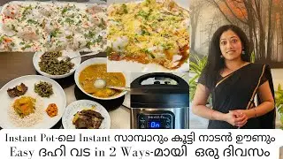 Day in my life| Instant pot-ലെ Instant സാമ്പാർ |Easy ദഹി വട in 2 ways |Instant Pot Sambar|Dahi Vada