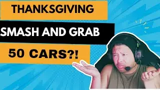 California Does It Again! | 50 Car Smash and Grab at Water park!