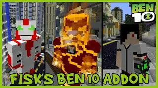 THE SUPERHEROES BEN 10 MOD ADDON! Minecraft Fisk's Superheroes Ben 10 Mod Review