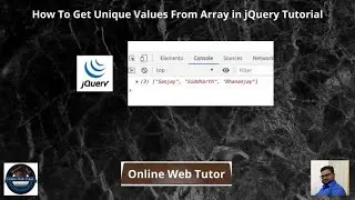 How To Get Unique Values From Array in Javascript (Article Demo #11) | Online Web Tutor