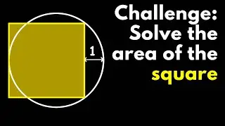Calculate the AREA of the SQUARE | Math Puzzle