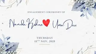💞 Engagement Ceremony | Nanda Kishore ❤️ Uma Devi | 15 Nov 2025 | 11:30 AM | KK Convention