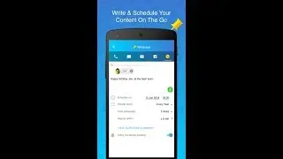 Whatsapp Message Scheduler | Call | Facebook Post | SMS | Email | Scheduler | Android | 2018 |