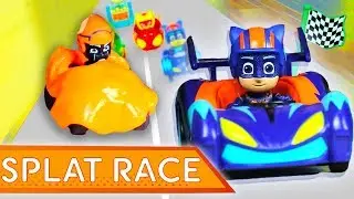 PJ Masks Creations 💜 Splat Race | Play with PJ Masks