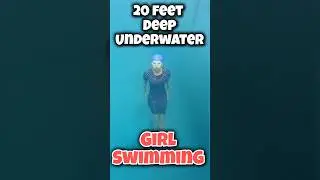 Watch This Girl Ace a 20ft Deep Underwater Swim 🔥🏊 #swimming #underwater #girl