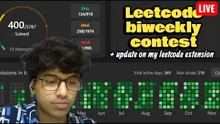 Leetcode biweekly contest 173 live attempt + update on my extension