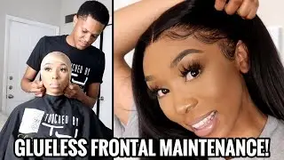 EASIEST WAY TO MELT YOUR LACE!  | Glueless Frontal Maintenance, Baby Hairs, Styling feat. UNice
