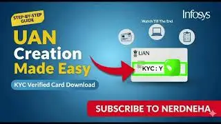 How to Create UAN & Download KYC Verified UAN Card | Step by Step Guide (Easy Method) #NerdNeha