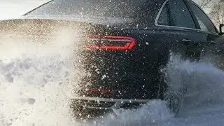New AUDI A8 (2018) TDI QUATTRO - DRIFTING on SNOW & ICE