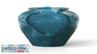 Floor Glazed Pot Water Fountain with Built in LED Light and Pump