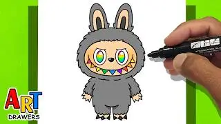 How to Draw LABUBU - ID SECRET - Big Into Energy