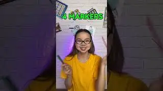 Marker Challenge 🎨🖍️ How Many Can You Draw With? #kids #fun