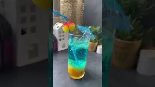 Ocean blue fizz | summer drink | Mocktail | kids fun #shorts