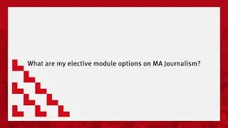 City, University of London: What are my elective module options on MA Journalism programmes?