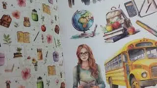 Ciao Bella Paper Unboxing New Junk Journal Ephemera Back To School!!!