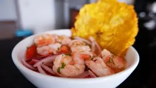 Ceviche de Camarón con Patacones | El de las trufas