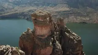 Apache Lake Cliffs Drone View