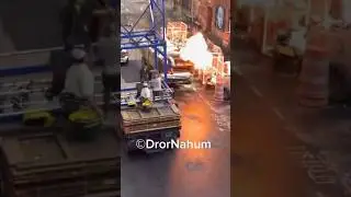 SET VIDEO: Spider-Man Gets SHOT OFF THE TANK! #spidermanbrandnewday #spiderman #tomholland #shorts