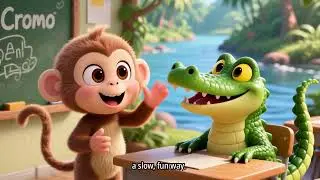 Learn Math with Momo & Croc! 🐒🐊 The Table of 1 Made Easy