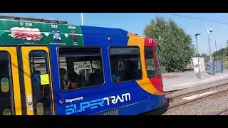 Sheffield super tram 117 at meadowhall from today