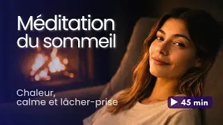 Méditation du soir avec feu de cheminée (45 min) | Chaleur, calme et lâcher-prise