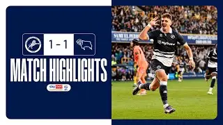 😍 Ivanović nets first goal! | Millwall 1-1 Derby County | Highlights