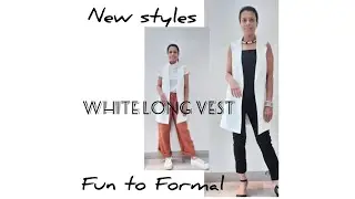 White long vest: CELEBRITY STYLE|How to wear sleeveless blazers in Summer..