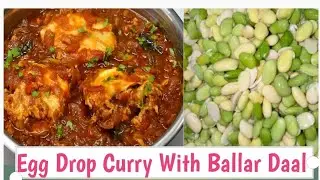Winter Special Egg Drop Curry With Peeled Ballar Daal #eggs #eggrecipe #food #recipe 