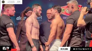 JOSH KELLY NOT FAZED, AS HE SIZES UP BAKHRAM MURTAZALIEV @ WEIGH-IN (NEWCASTLE) - LIVE ON DAZN!