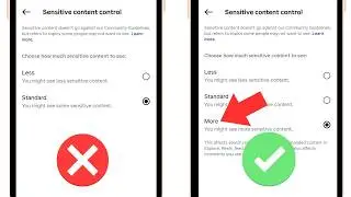 More Option Disappeared on Instagram Sensitive Content Control More Tab Missing on Sensitive Content