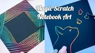 Scratch Art || Scratch note magic colourful drawing || Colour drawing in Scratch note