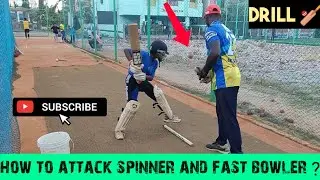 How to attack spinner and fast bowler ? #footwork drill | Black Diamond | Crick Coach