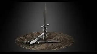 A quick turntable of a dagger modeled using 3D Coats modeling tools