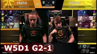 Fnatic vs Splyce | Game 1 S7 EU LCS Summer 2017 Week 5 Day 1 | FNC vs SPY G1 W5D1