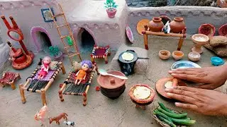 Miniature Turai Recipe with Chapati | Tori ki Sabzi | Punjab Village food |Mini Cooking|Tiny Taste 🤤