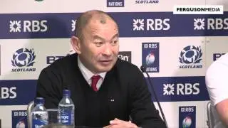 England coach Eddie Jones and captain Dylan Hartley press conference after Calcutta Cup 2016