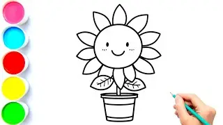 How to Draw Flower Pot | Flower Pot Drawing | Flower Pot | Draw Smart