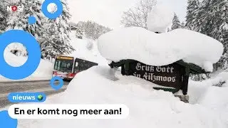 Weer een meter sneeuw in Oostenrijk en Duitsland