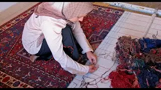 A documentary about how to make weaving hand knotted carpet Industry in Lahore pakistan